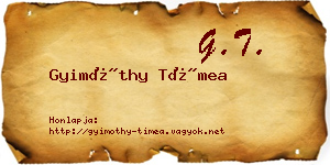 Gyimóthy Tímea névjegykártya